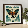 Butterfly Mandala Art Nouveau Square Print Premium Matte Paper by DesignBohemian