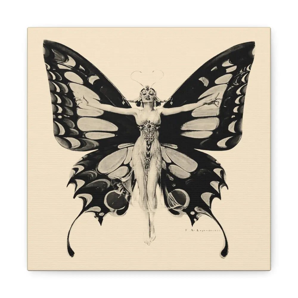 Butterfly Woman Canvas Art, Bohemian Home Decor, Nature Themed Wall Art, Unique Gift for Her, Fairy Tapestry, Butterfly Prints - DesignBohemian