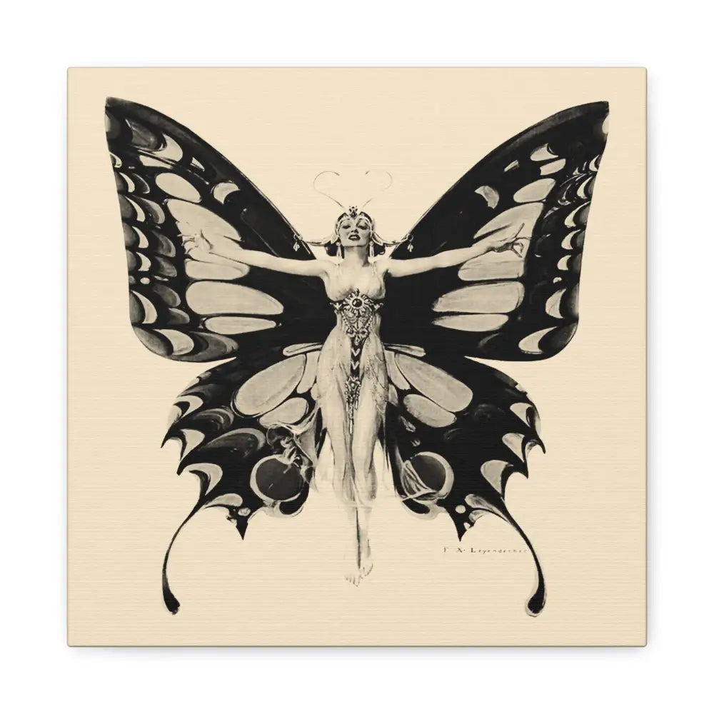 Butterfly Woman Canvas Art, Bohemian Home Decor, Nature Themed Wall Art, Unique Gift for Her, Fairy Tapestry, Butterfly Prints - DesignBohemian