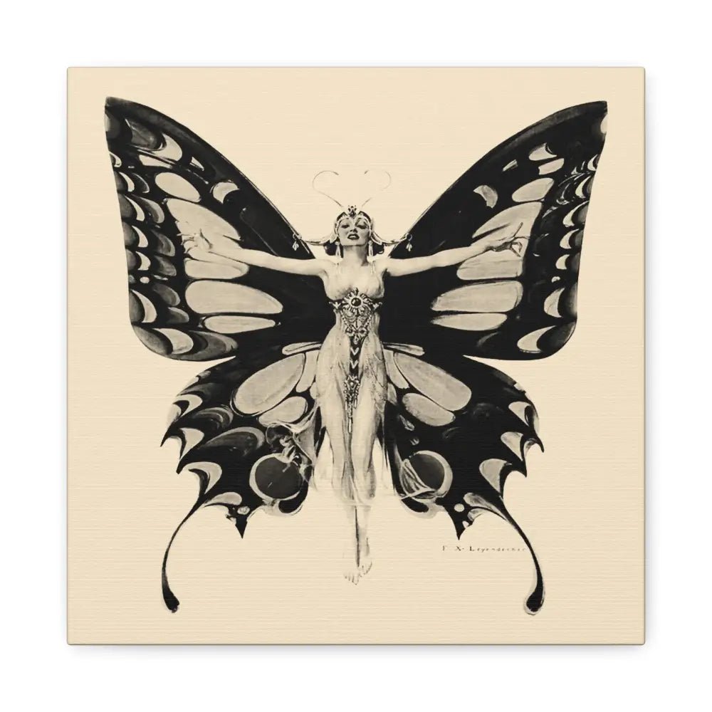 Butterfly Woman Canvas Art, Bohemian Home Decor, Nature Themed Wall Art, Unique Gift for Her, Fairy Tapestry, Butterfly Prints - DesignBohemian