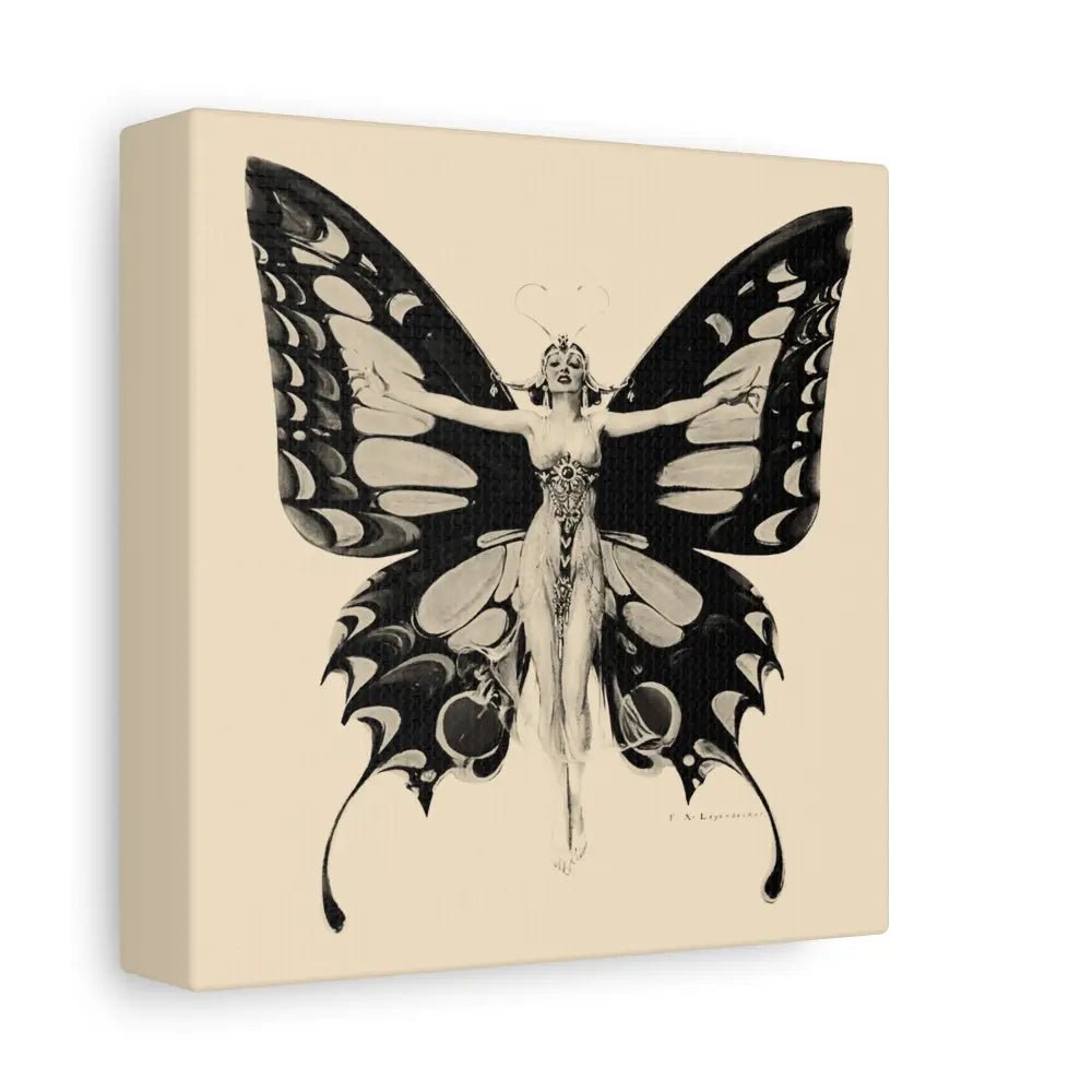 Butterfly Woman Canvas Art, Bohemian Home Decor, Nature Themed Wall Art, Unique Gift for Her, Fairy Tapestry, Butterfly Prints - DesignBohemian