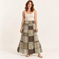 Floral Patchwork Maxi Skirt