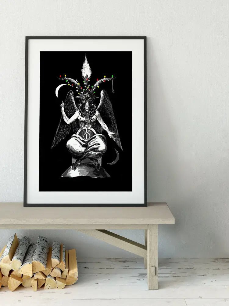 Christmas Baphomet Poster As Above So Below No Frame Wall Art For Holiday Decor And Collectors by My Store