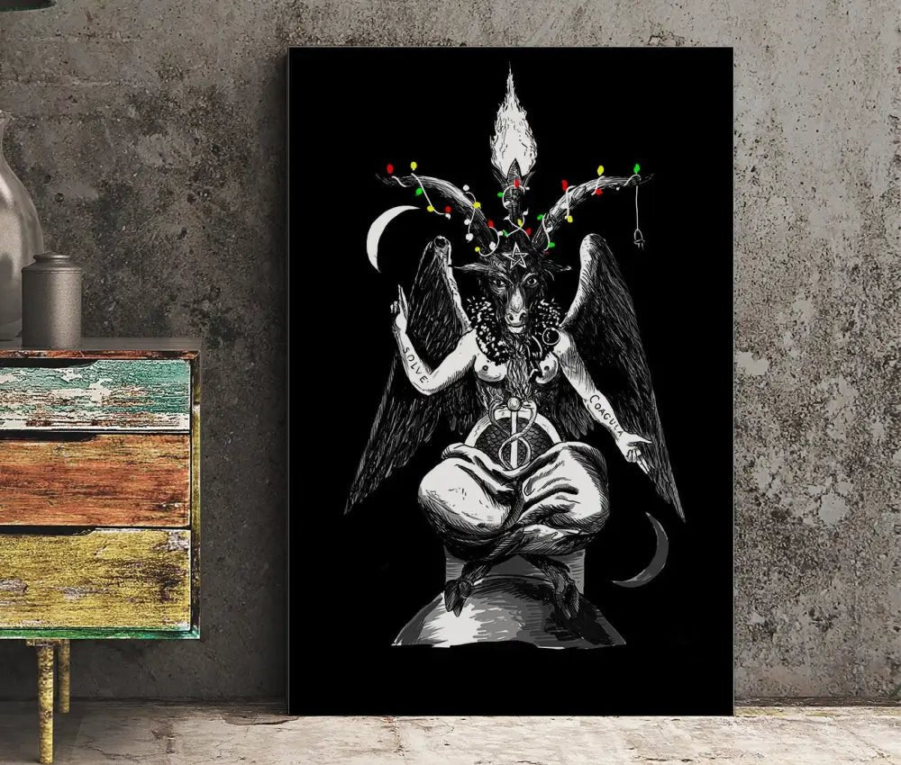 Christmas Baphomet Poster As Above So Below No Frame Wall Art For Holiday Decor And Collectors by My Store