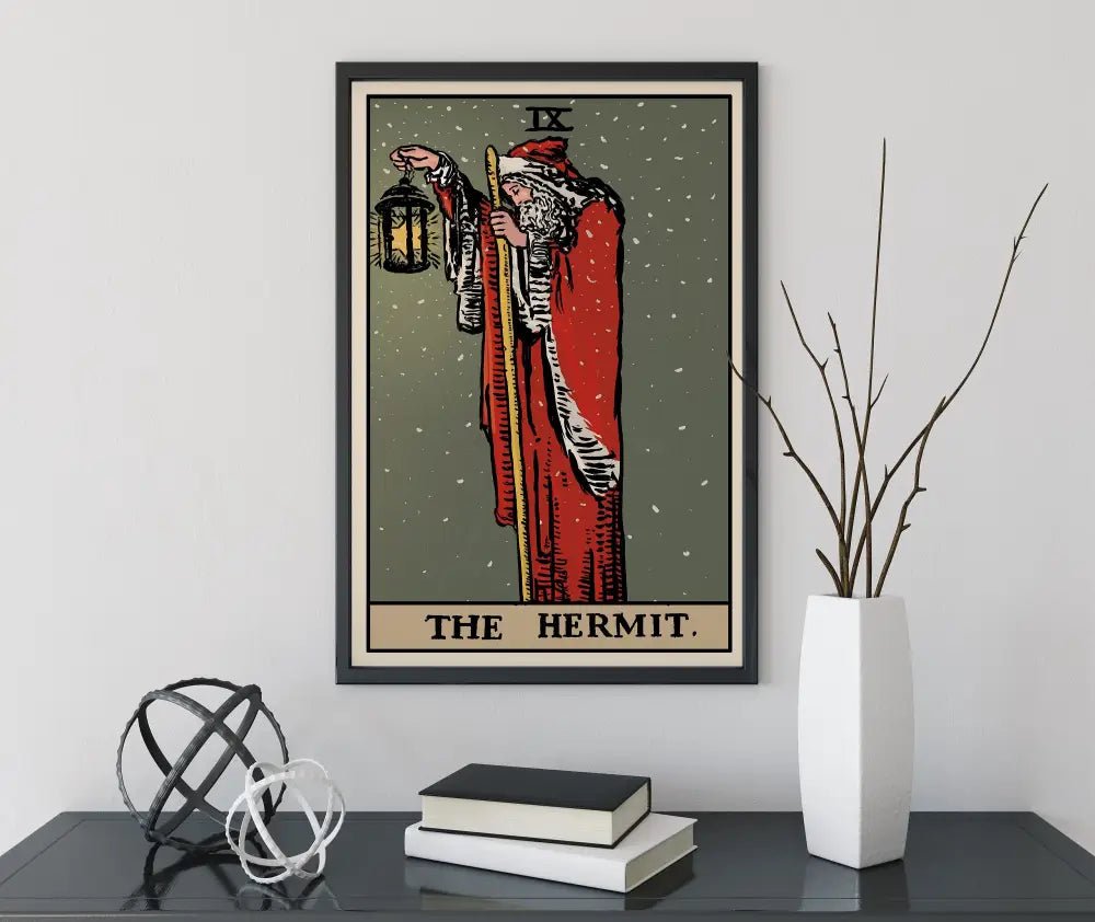 Christmas Print The Hermit Tarot Card Poster Holiday Wall Art for Tarot Lovers Gift Idea by My Store