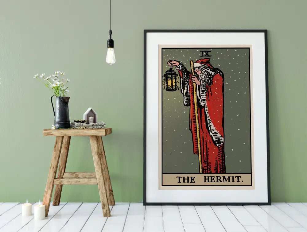 Christmas Print The Hermit Tarot Card Poster Holiday Wall Art for Tarot Lovers Gift Idea by My Store