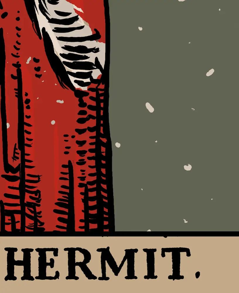 Christmas Print The Hermit Tarot Card Poster Holiday Wall Art for Tarot Lovers Gift Idea by My Store