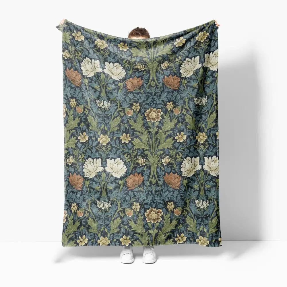 Cozy Floral Velveteen Plush Blanket - Perfect for Home Decor, Gifts, or Cozy Nights In, Soft Throw for Any Season by DesignBohemian