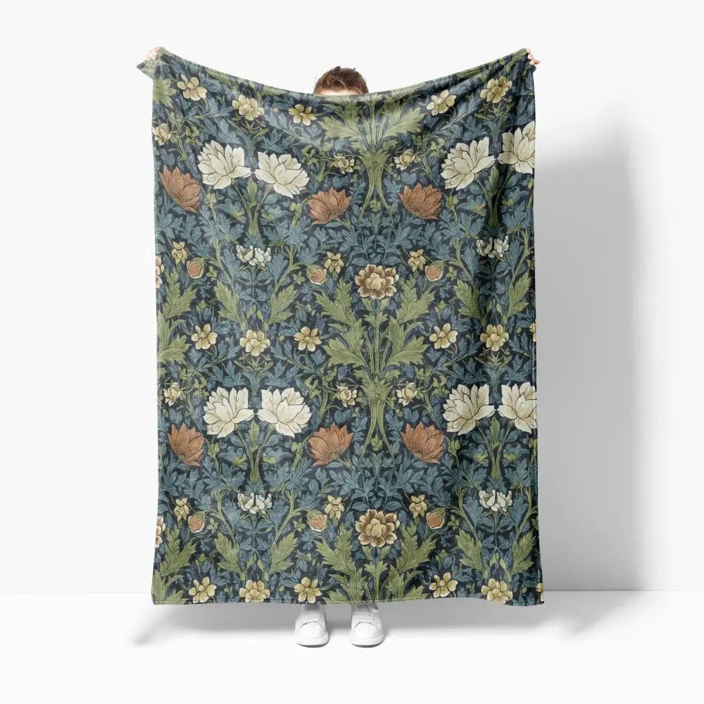 Cozy Floral Velveteen Plush Blanket - Perfect for Home Decor, Gifts, or Cozy Nights In, Soft Throw for Any Season by DesignBohemian