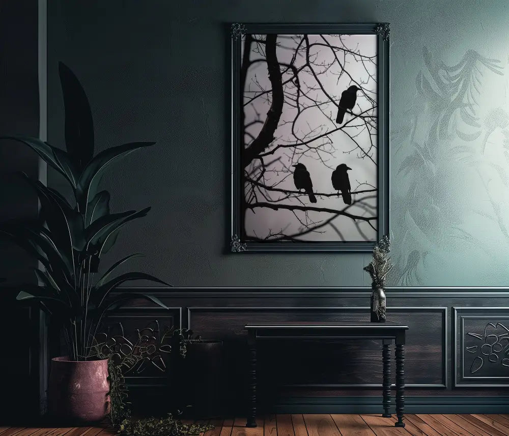 Crows in Tree Poster No Frame Gothic Ravens Art Print by My Store