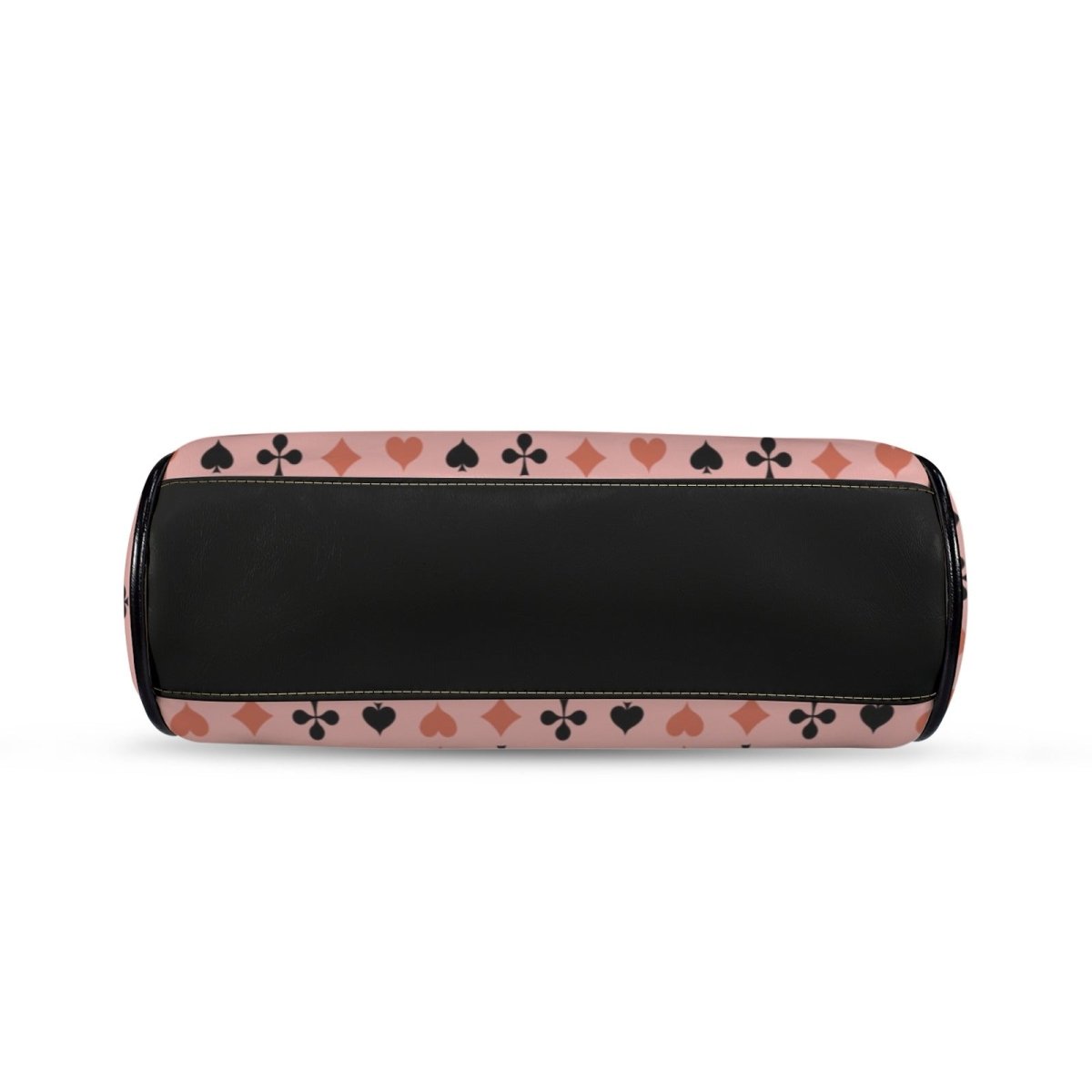 Playing Card Kiss Lock Handbag – Pink & Black Retro Crossbody Purse - DesignBohemian