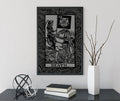 Death Tarot Card Gray and Black Poster No Frame by My Store