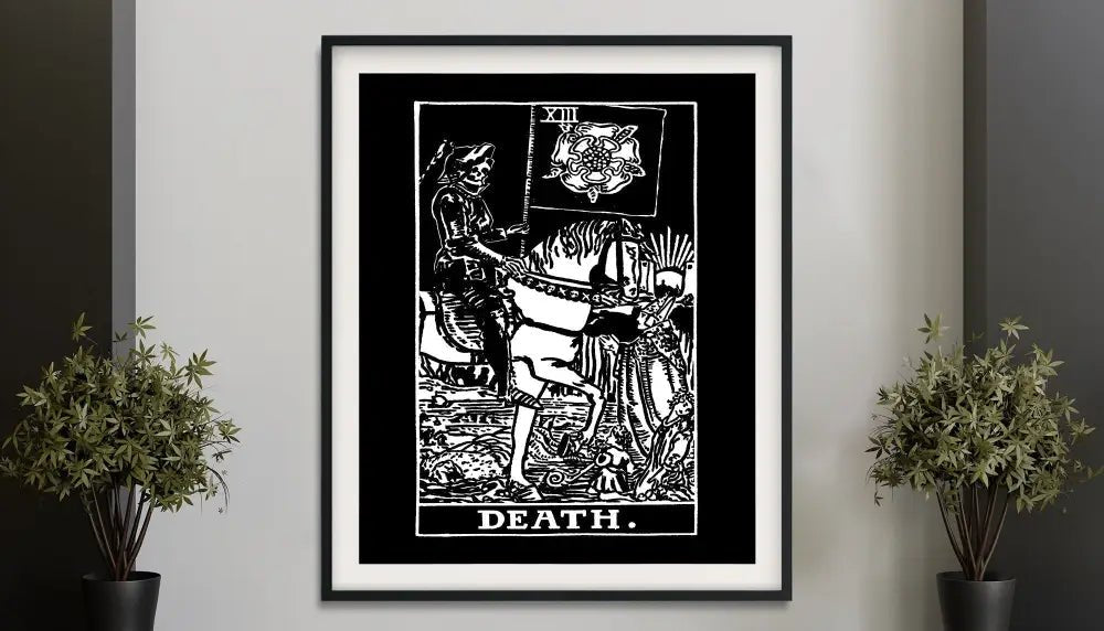 Death Tarot Card Print Black Card Poster No Frame by My Store