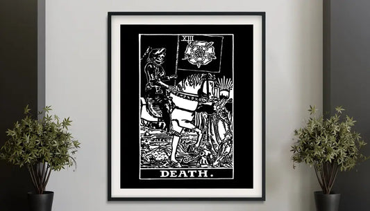 Death Tarot Card Print Black Card Poster No Frame by My Store