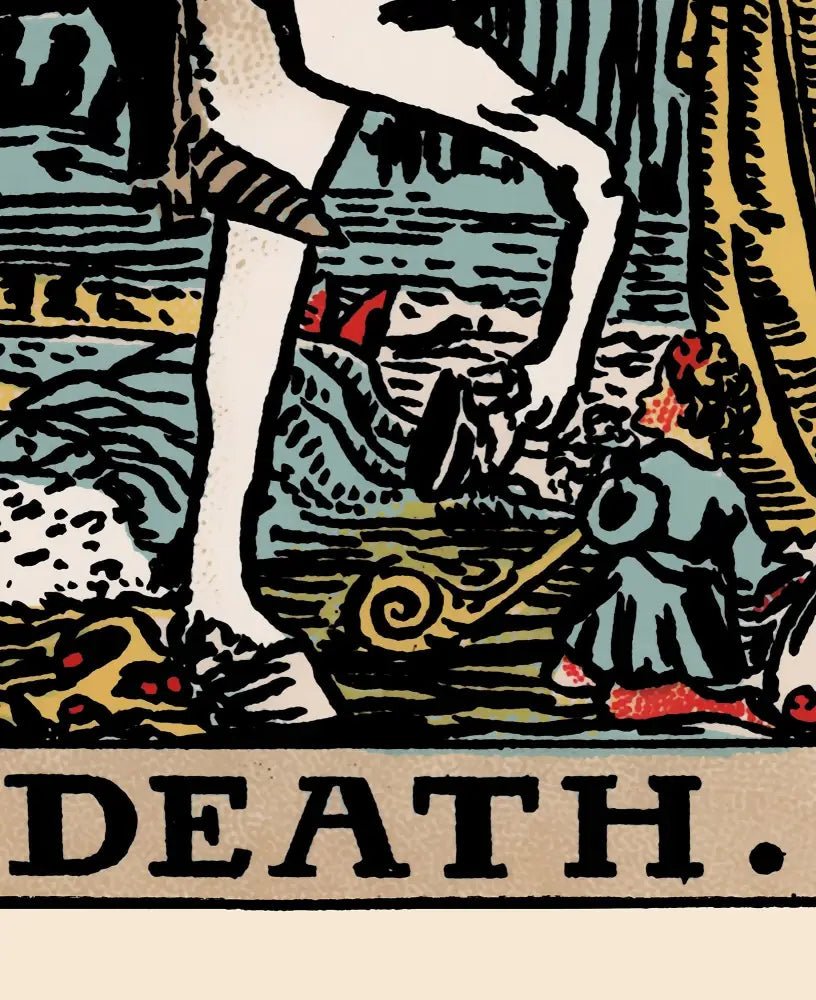 Death Tarot Card Print Blue Rider Waite Poster No Frame Transformative Wall Art For Modern Interiors by My Store
