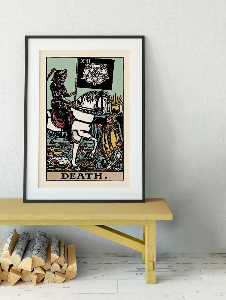 Death Tarot Card Print Blue Rider Waite Poster No Frame Transformative Wall Art For Modern Interiors by My Store