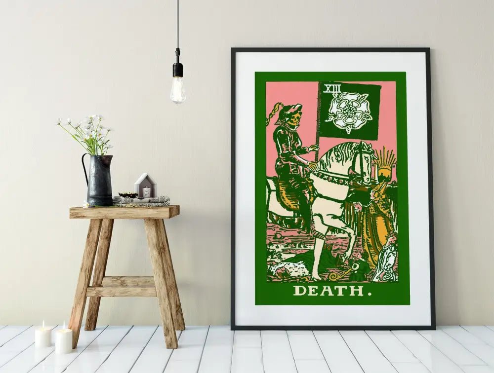 Death Tarot Card Print Bubblegum Goth Punk Poster No Frame by My Store