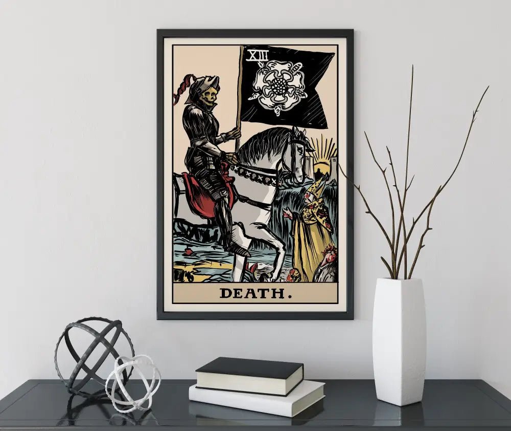 Death Tarot Card Print By Printagrams No Frame Poster by My Store