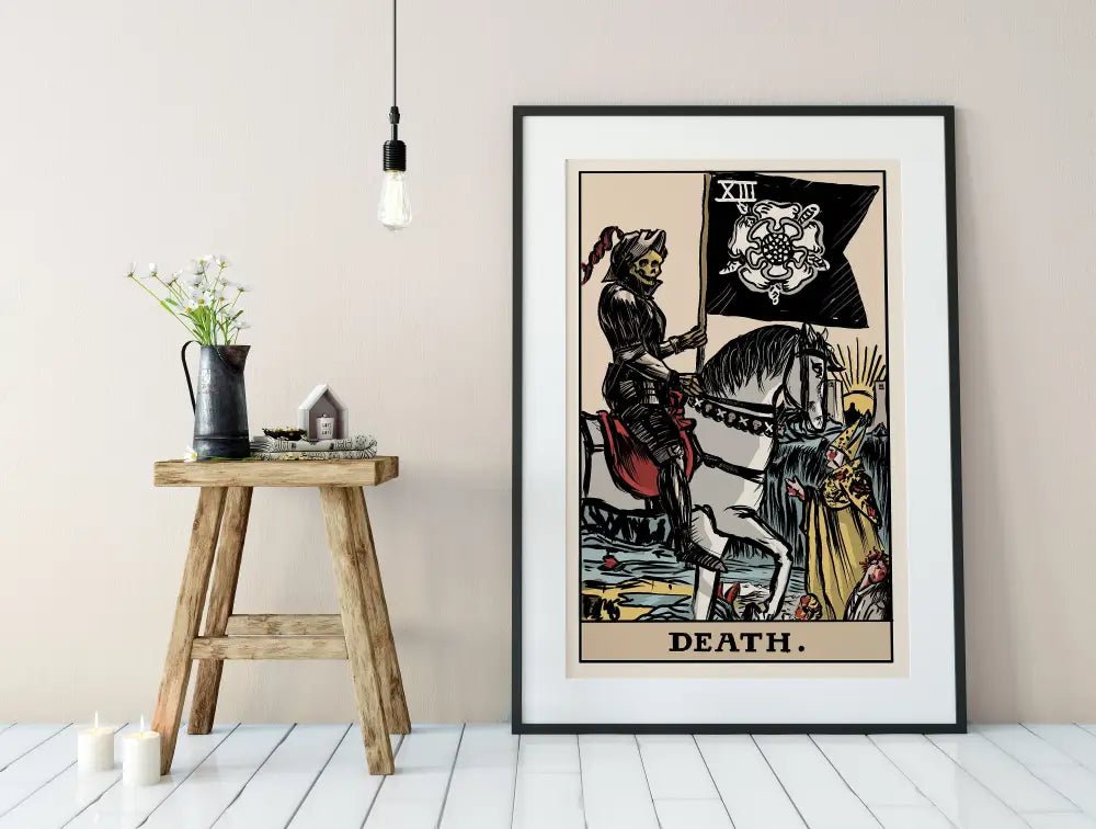 Death Tarot Card Print By Printagrams No Frame Poster by My Store