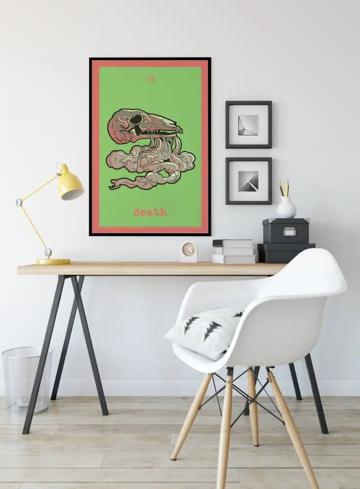 Death Tarot Card Print From The Green Menagerie Tarot Rider Waite Style Poster For Mystic Decor by My Store