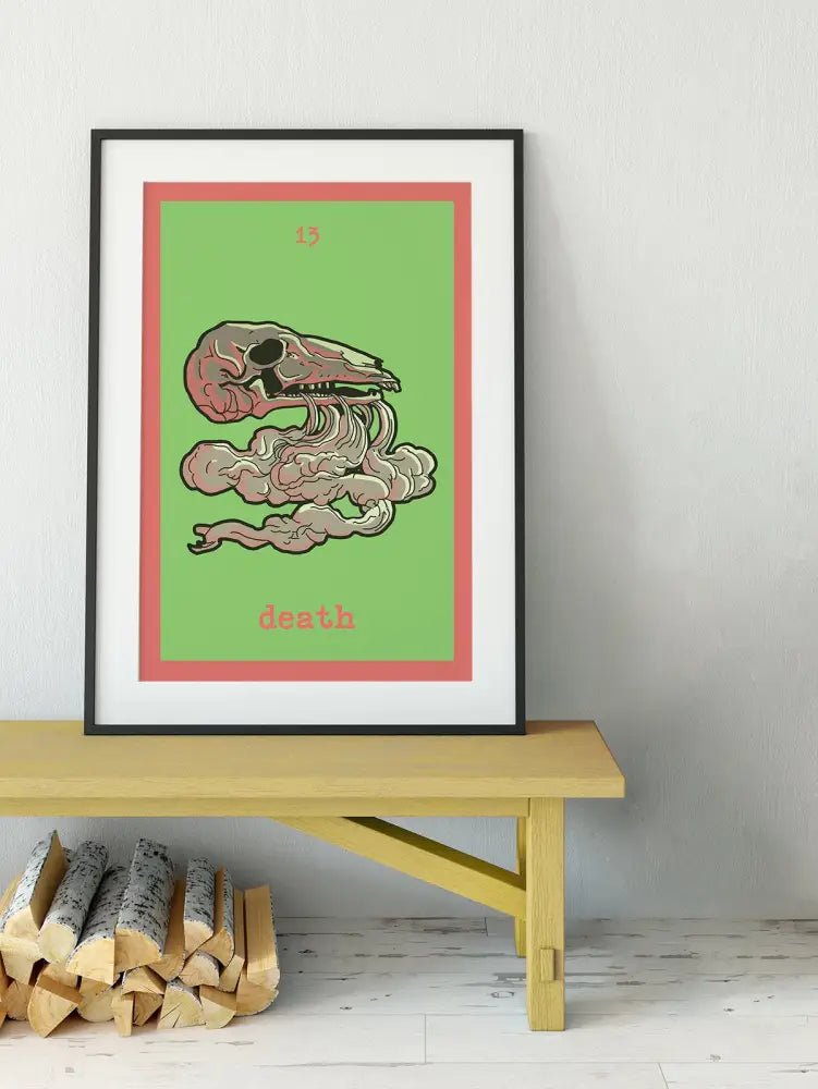 Death Tarot Card Print From The Green Menagerie Tarot Rider Waite Style Poster For Mystic Decor by My Store