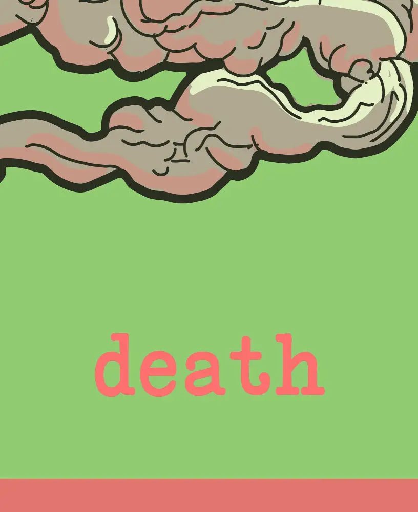 Death Tarot Card Print From The Green Menagerie Tarot Rider Waite Style Poster For Mystic Decor by My Store