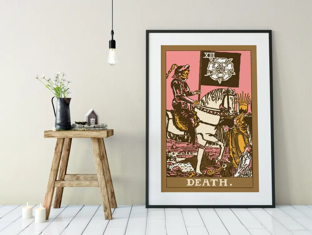 Death Tarot Card Print Neapolitan Goth Punk Poster No Frame by My Store