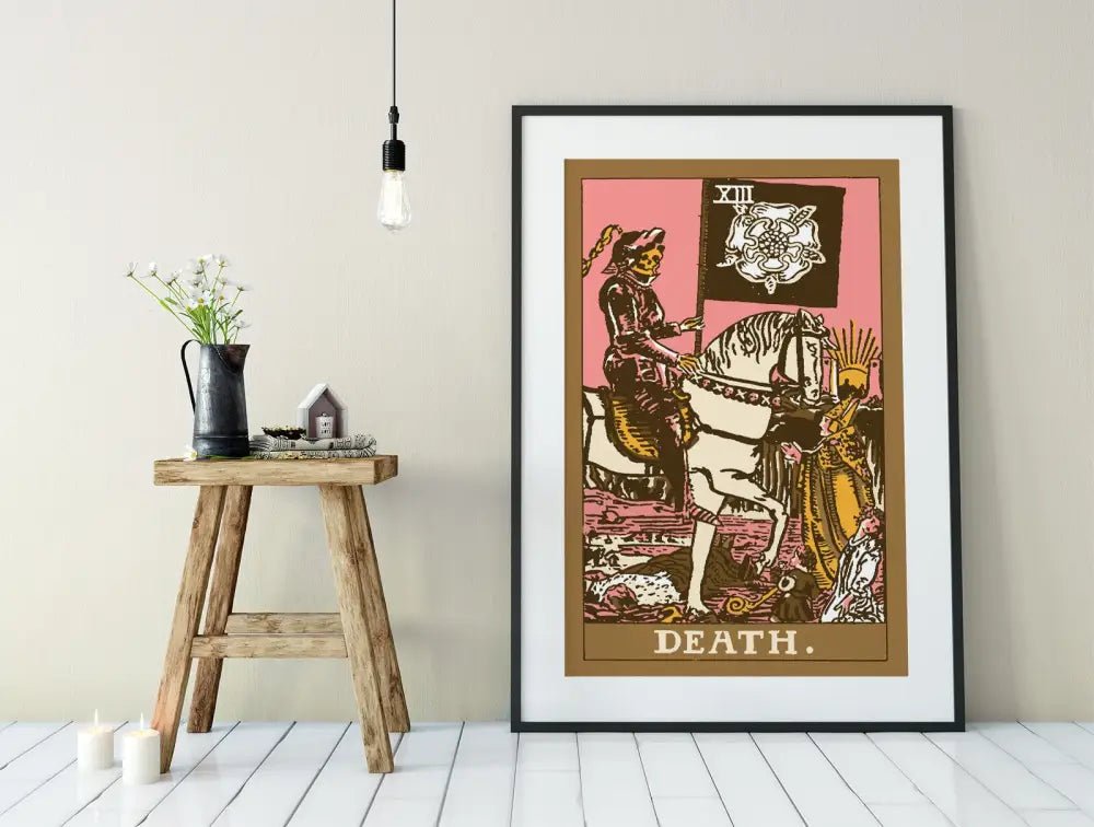 Death Tarot Card Print Neapolitan Goth Punk Poster No Frame by My Store