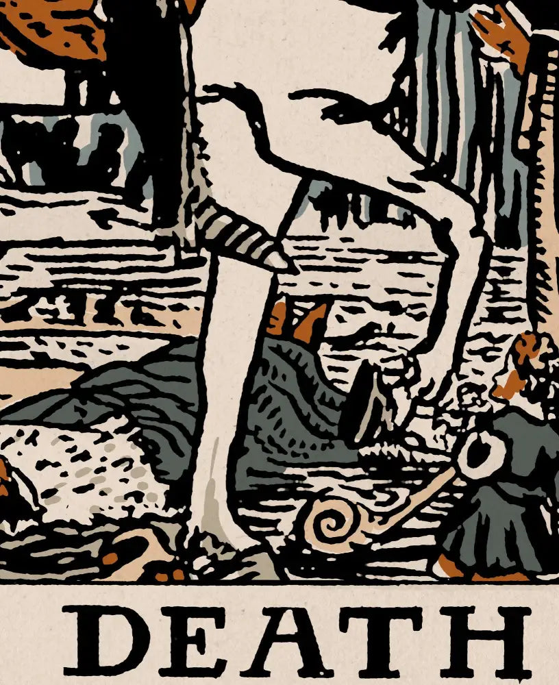 Death Tarot Card Print Neutral Vibe Poster by My Store
