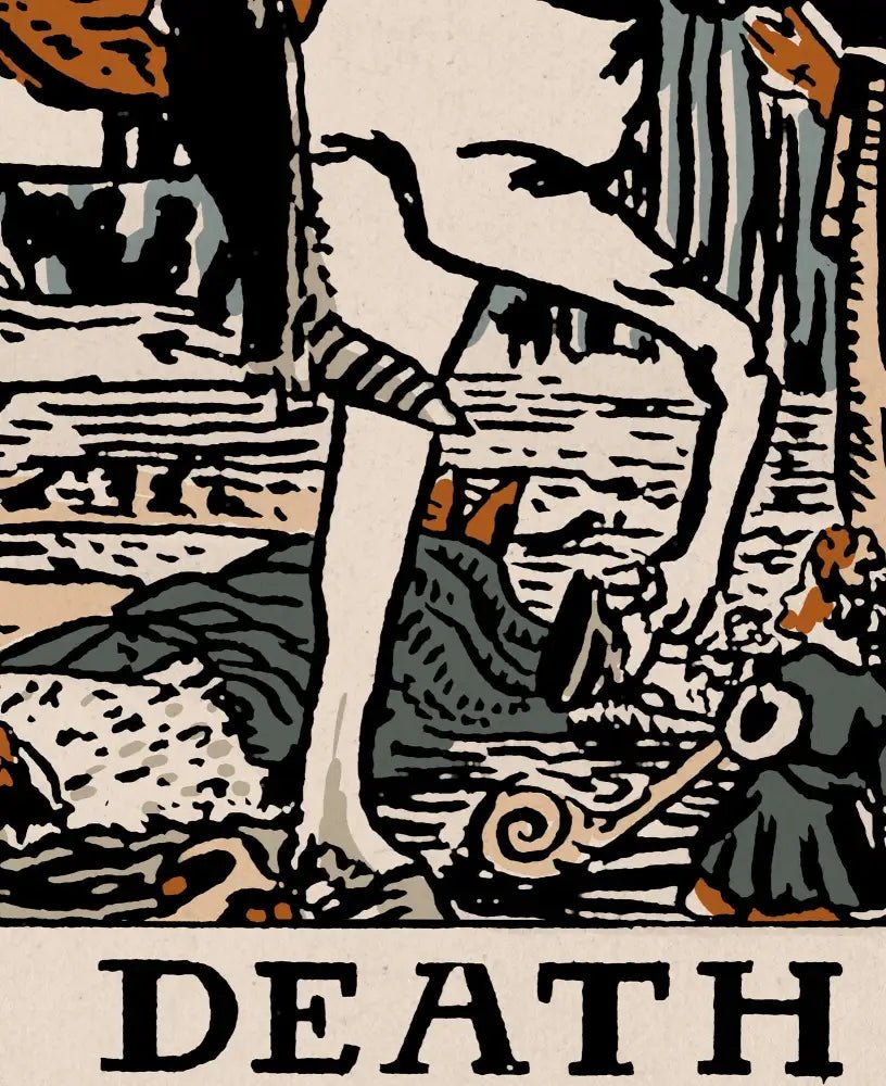 Death Tarot Card Print Neutral Vibe Poster by My Store