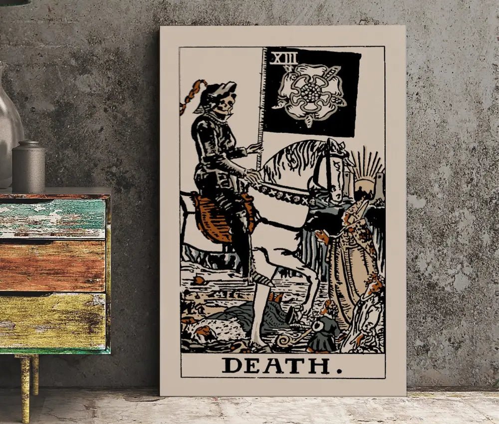 Death Tarot Card Print Neutral Vibe Poster by My Store