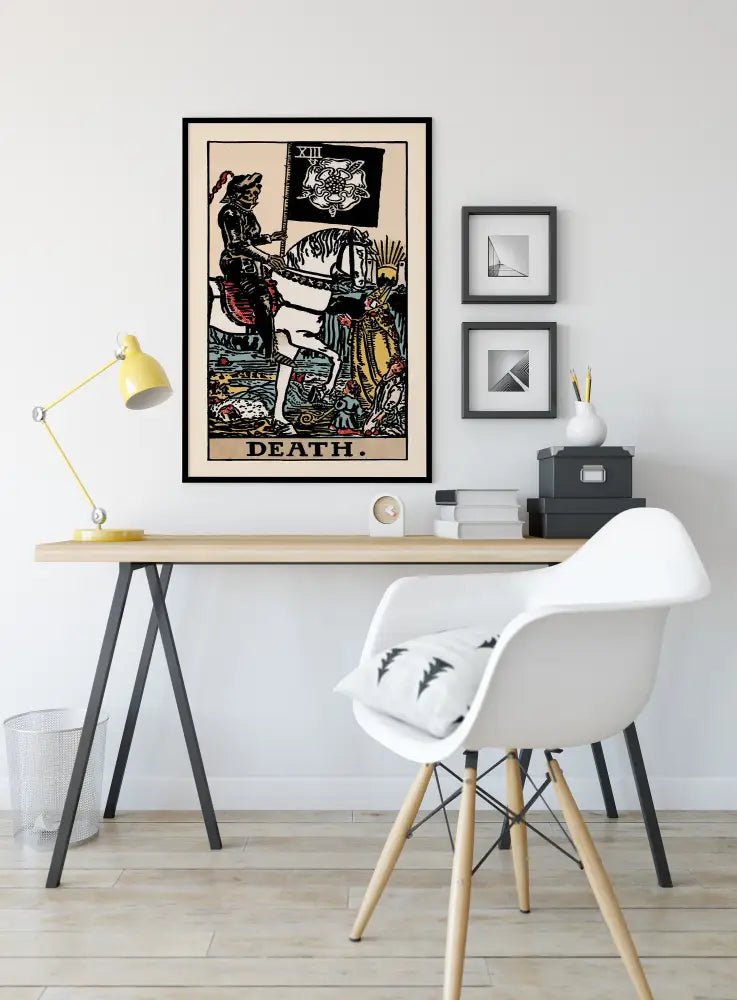 Death Tarot Card Print Rider Waite Poster No Frame Wall Art For Tarot Lovers Premium Art Print by My Store