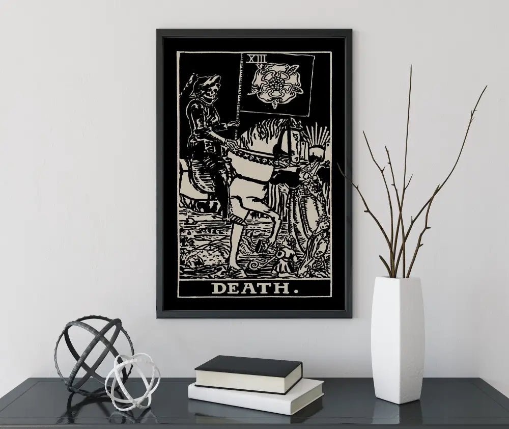 Death Tarot Card Print The Death Black Card Poster No Frame by My Store