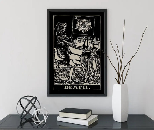 Death Tarot Card Print The Death Black Card Poster No Frame by My Store