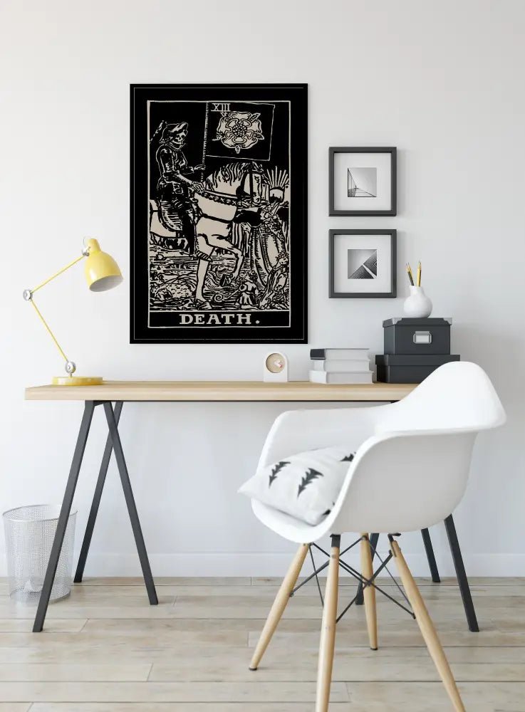 Death Tarot Card Print The Death Black Card Poster No Frame by My Store
