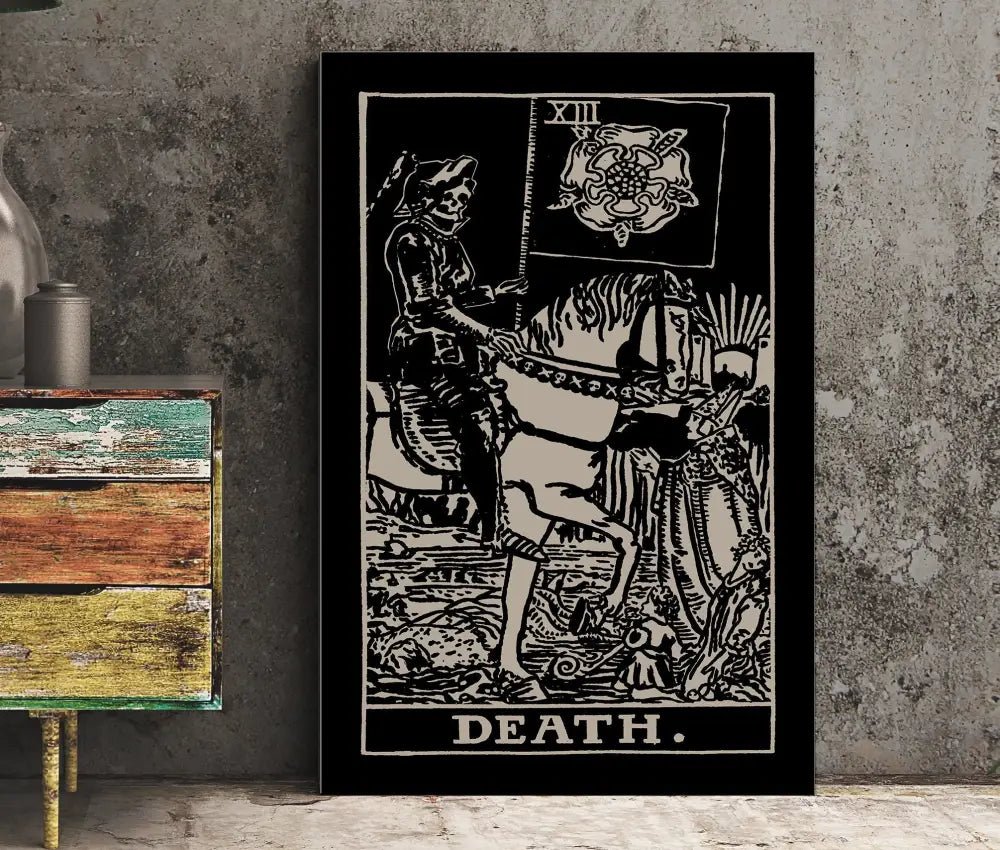 Death Tarot Card Print The Death Black Card Poster No Frame by My Store