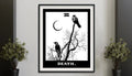 Death Tarot Card Print The Death Crows Card Poster No Frame Transformative Wall Art For Modern Interiors by My Store