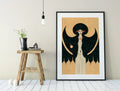 Deco Art Nouveau Goddess Poster Bohemian Lilith Print Large Premium Archival Matte by My Store