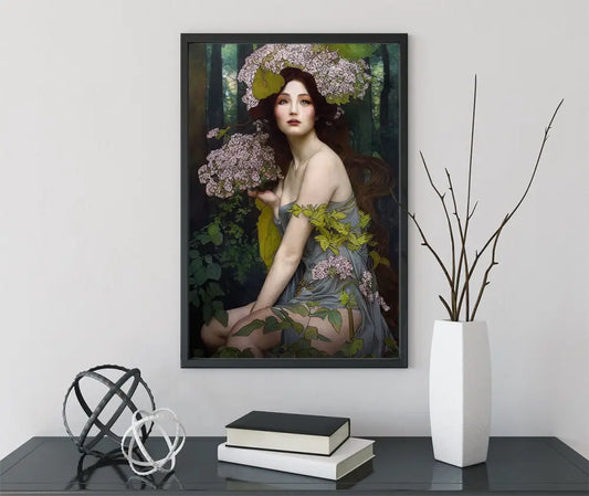 Deco Art Nouveau Goddess Poster Large Bohemian Print by My Store