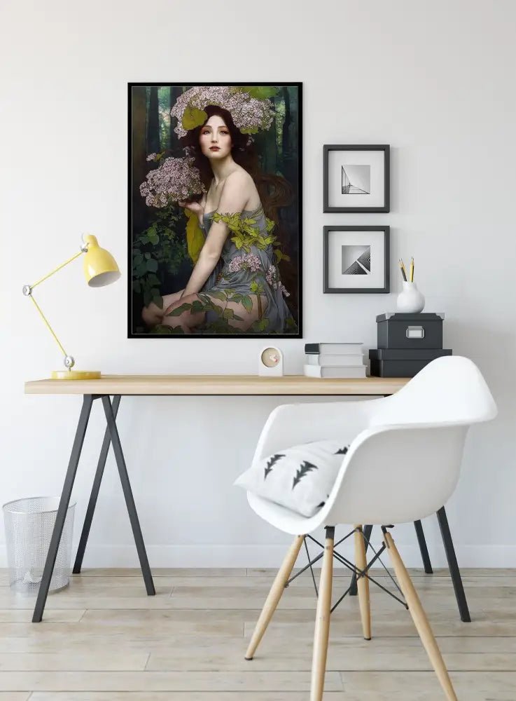 Deco Art Nouveau Goddess Poster Large Bohemian Print by My Store
