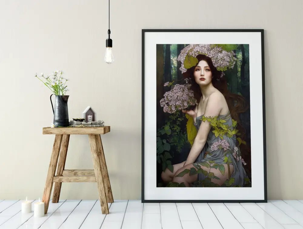 Deco Art Nouveau Goddess Poster Large Bohemian Print by My Store