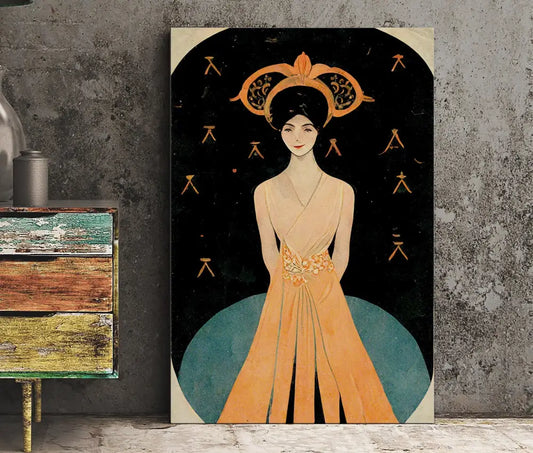 Deco Art Nouveau Goddess Poster Large Hippie Print by My Store