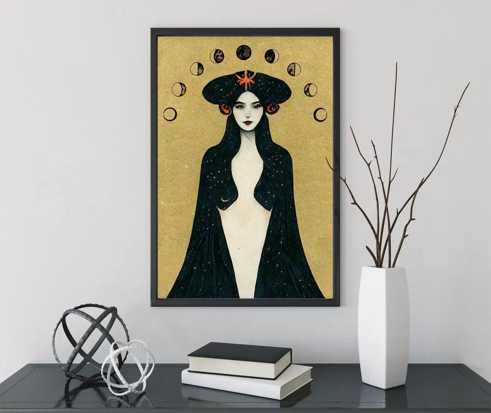 Deco Art Nouveau Goddess Poster Lilith Print Bohemian Spiritual Wall Art For Living Room Decor by My Store