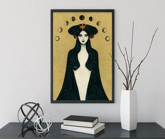 Deco Art Nouveau Goddess Poster Lilith Print Bohemian Spiritual Wall Art For Living Room Decor by My Store