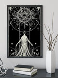 Deco Pagan Goddess Poster Harry Clarke Inspired Bohemian Wall Art Large Hippie Lady by My Store