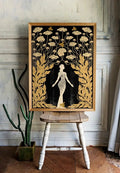 Demeter Goddess Deco Art Nouveau Poster Black Gold Print by My Store