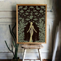 Demeter Goddess Deco Art Nouveau Poster Large Beige Sage Green Wall Art Museum Quality Print by My Store