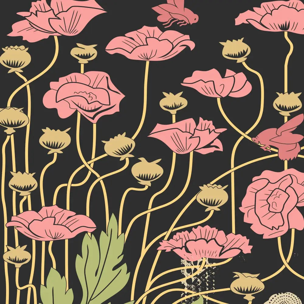 Demeter Goddess Deco Art Nouveau Poster Large Pink And Green Bohemian Wall Art For Living Room by My Store