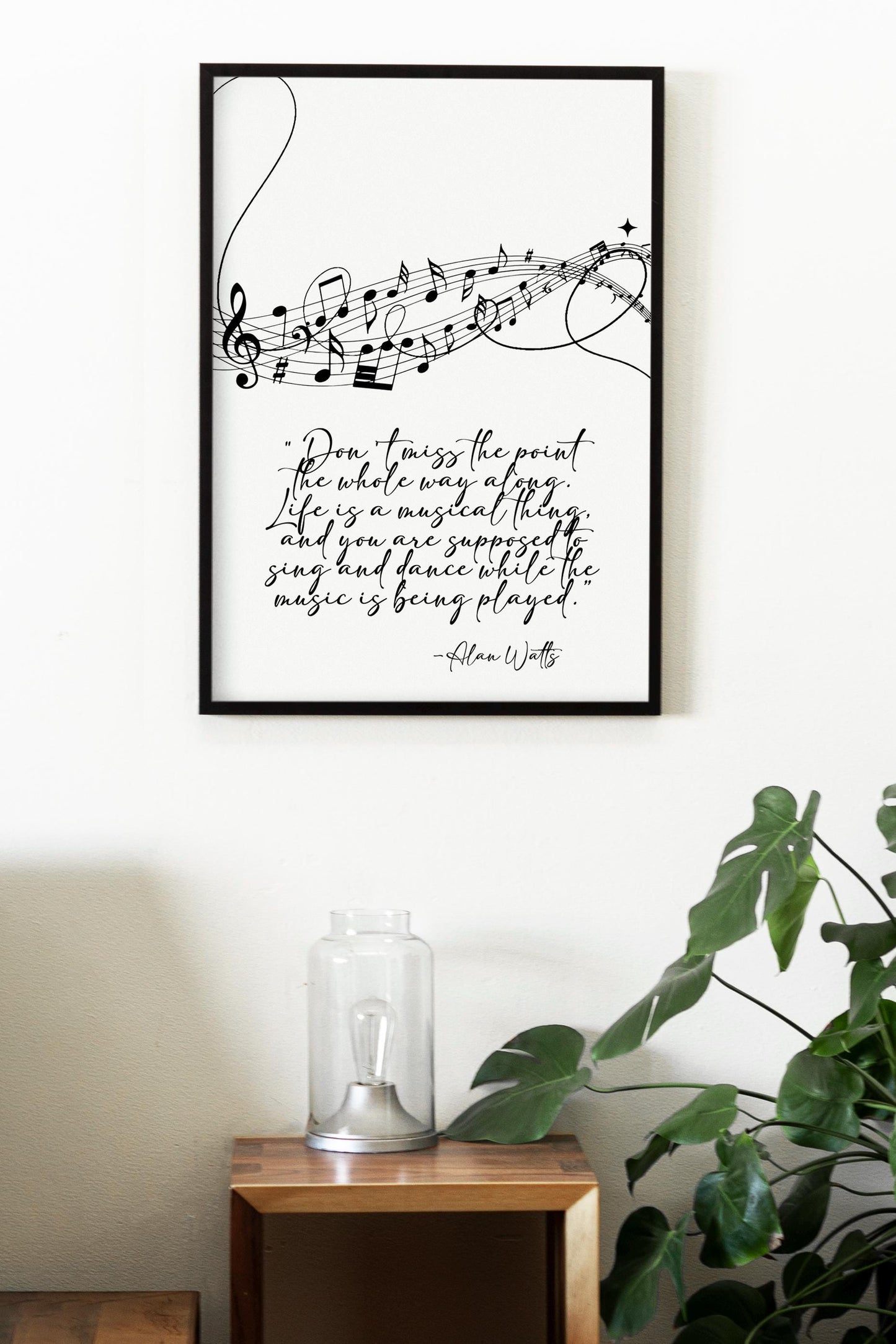 Life Quote - Alan Watts - Poster Bohemian Art Print Poster With Design no frame 20x30 Large