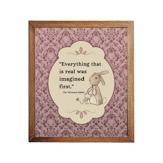 The Velveteen Rabbit Print Pink And Beige Nursery Room Art Quote On Premium Archival Paper by DesignBohemian